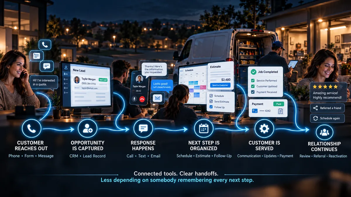 Field operators and modern office interactions