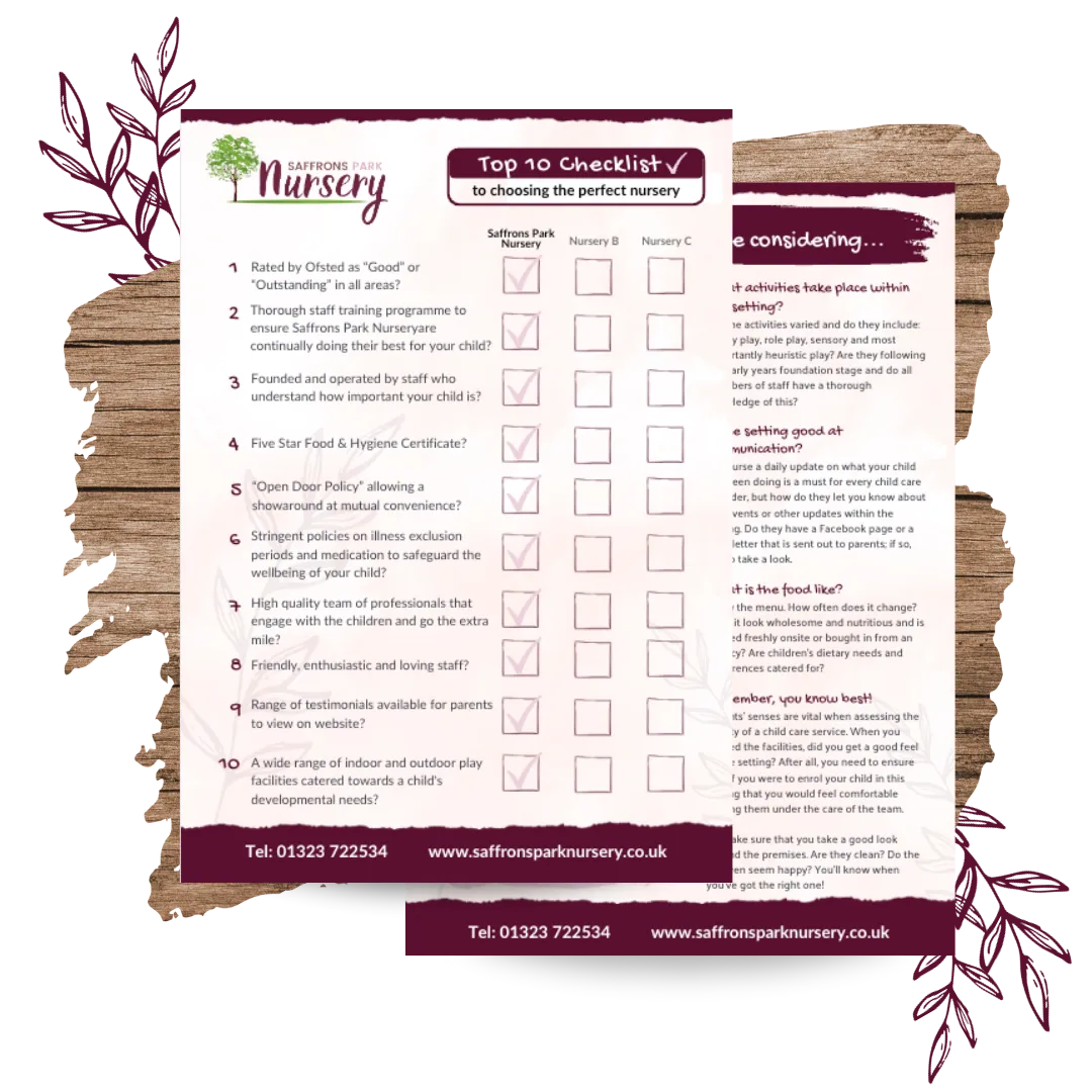 Saffron's Park Nursery Checklist