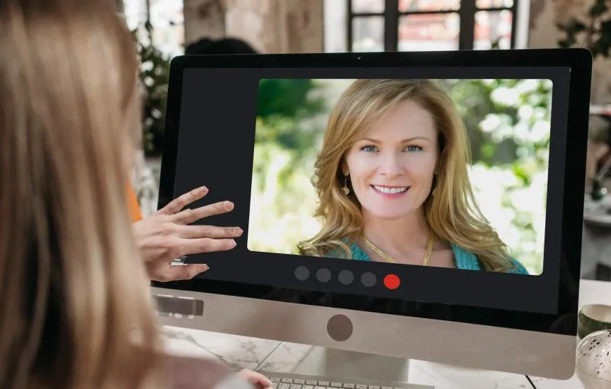 Patient on a private telehealth video visit with Dr. Amelia Barrett