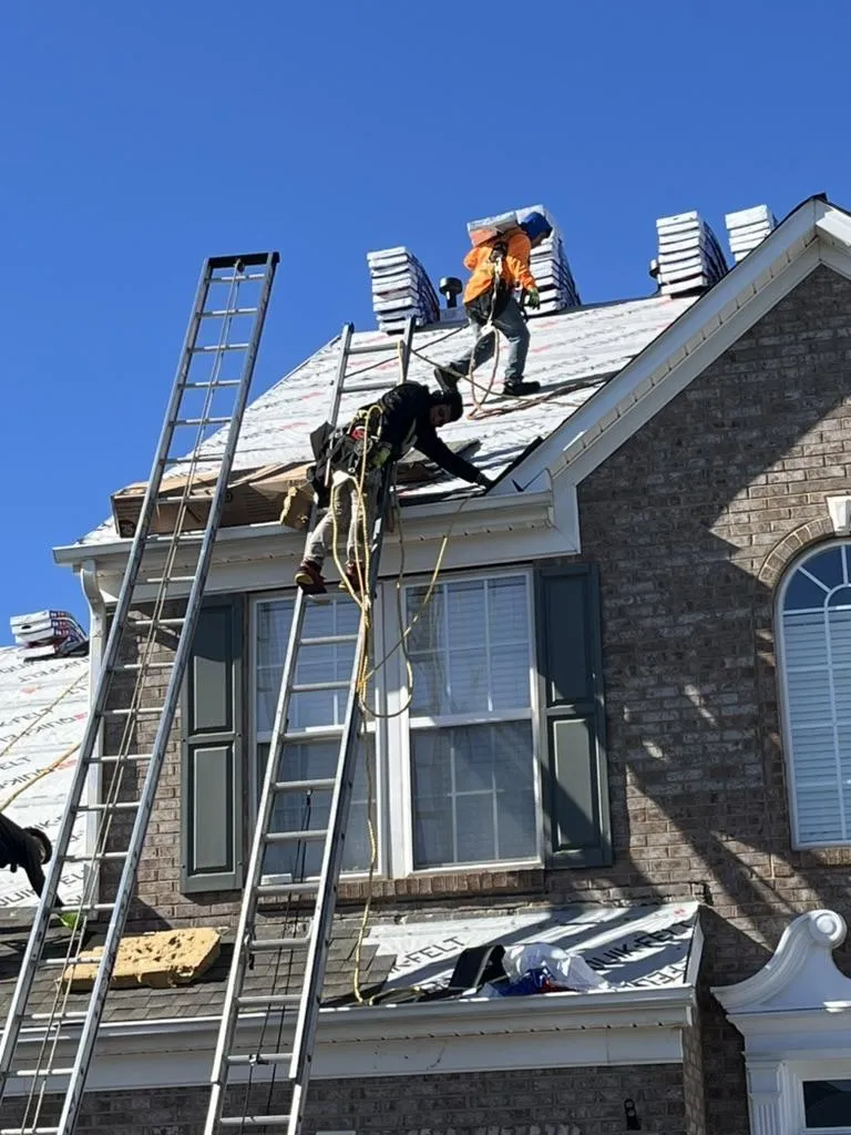 Residential roofing project done by Galaxy Roofing in Charlotte NC