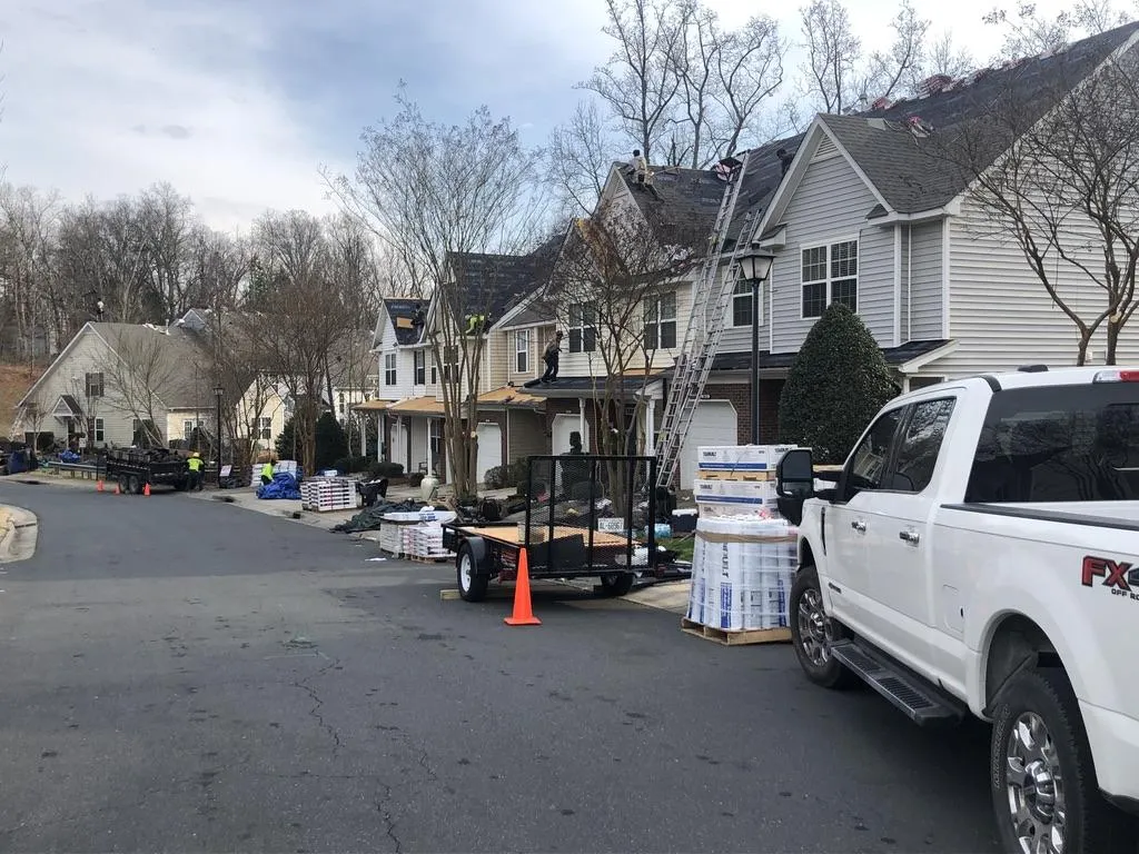 Residential roofing project done by Galaxy Roofing in Charlotte NC