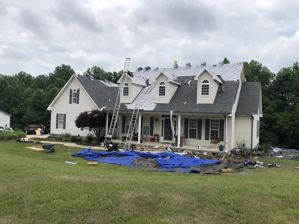 Residential roofing project done by Galaxy Roofing in Charlotte NC