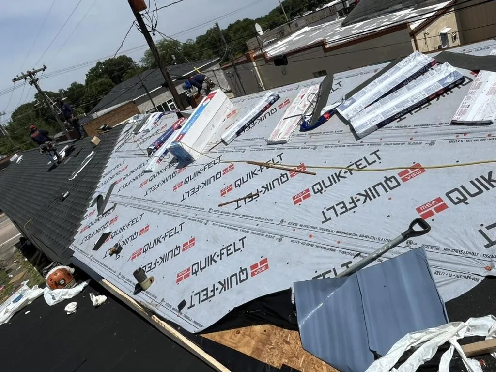 Residential roofing project done by Galaxy Roofing in Charlotte NC