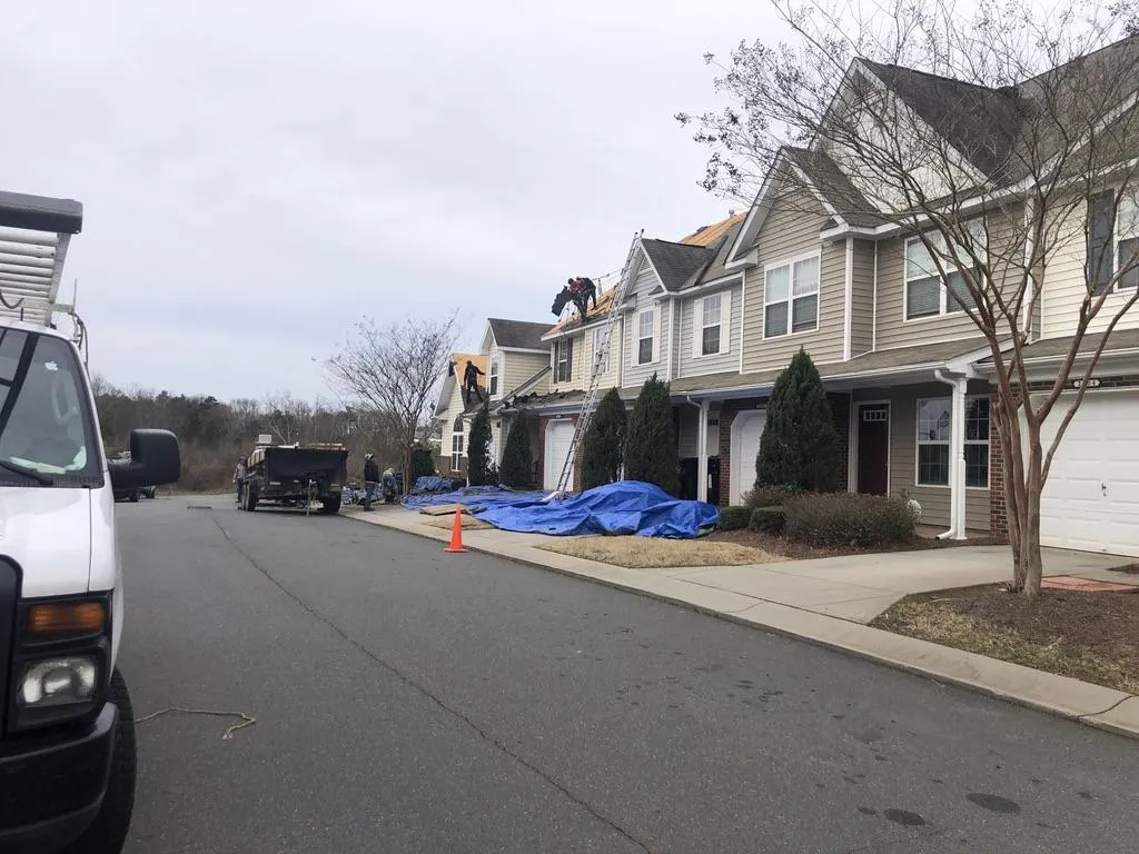 Gutter replacement project done by Galaxy Roofing in Charlotte NC