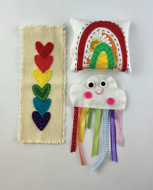 3 sewing projects from the Sewing box subscription Rainbow series