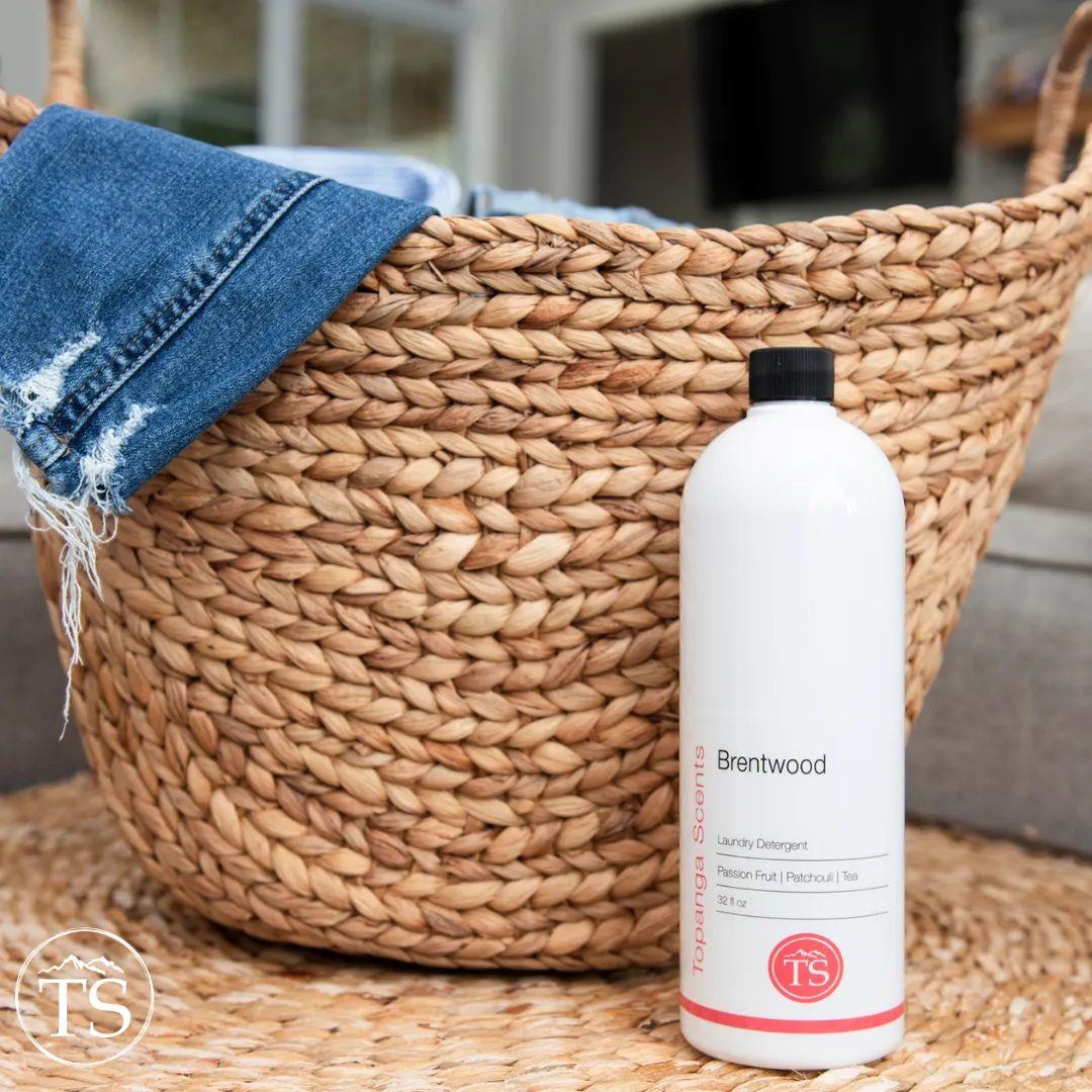 Topanga Scents Laundry Detergent with laundry basket 