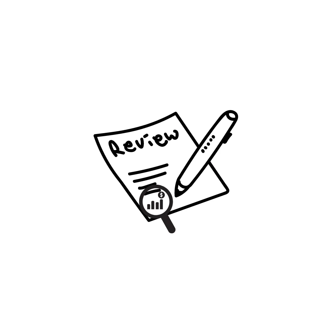 Paper with 'Review' written and a pen, concept for feedback or evaluation