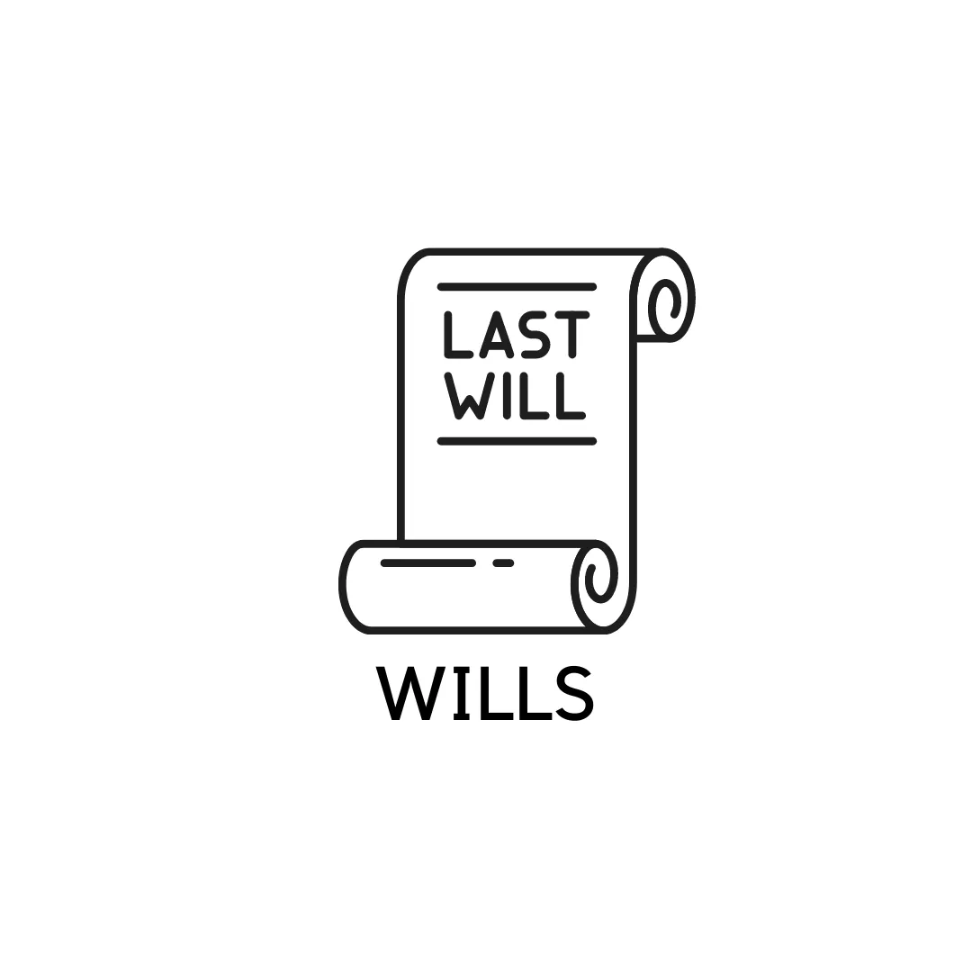 Icon of a scroll labeled 'Last Will', estate planning document