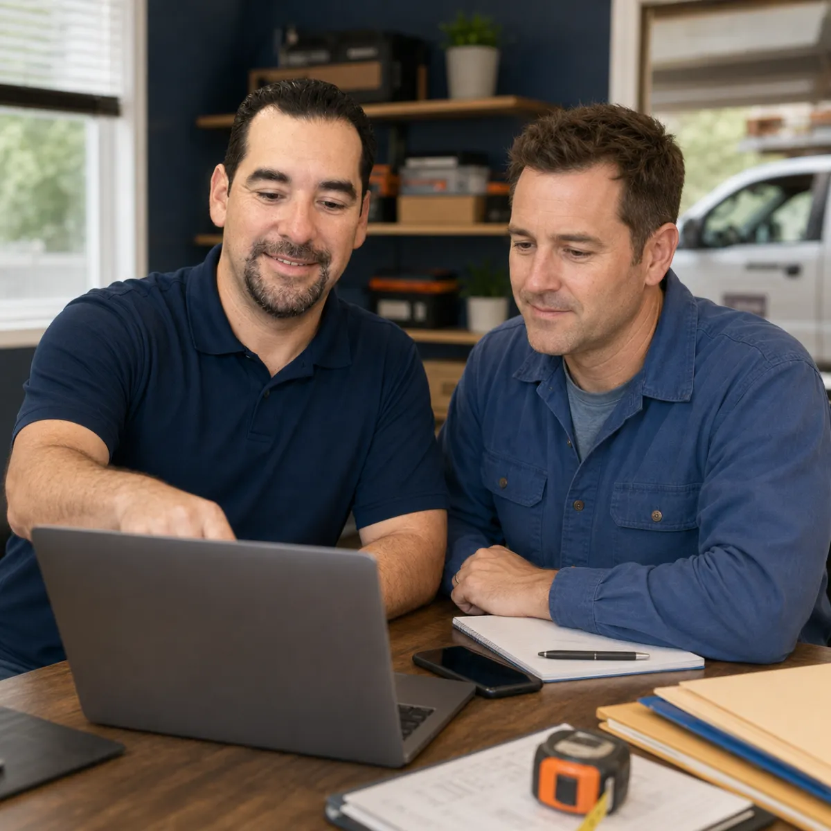 Greg from Level Up Social Pro helping a local service business owner