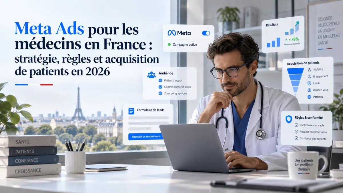 Meta Ads pour les médecins en France : stratégie, règles et acquisition de patients en 2026
