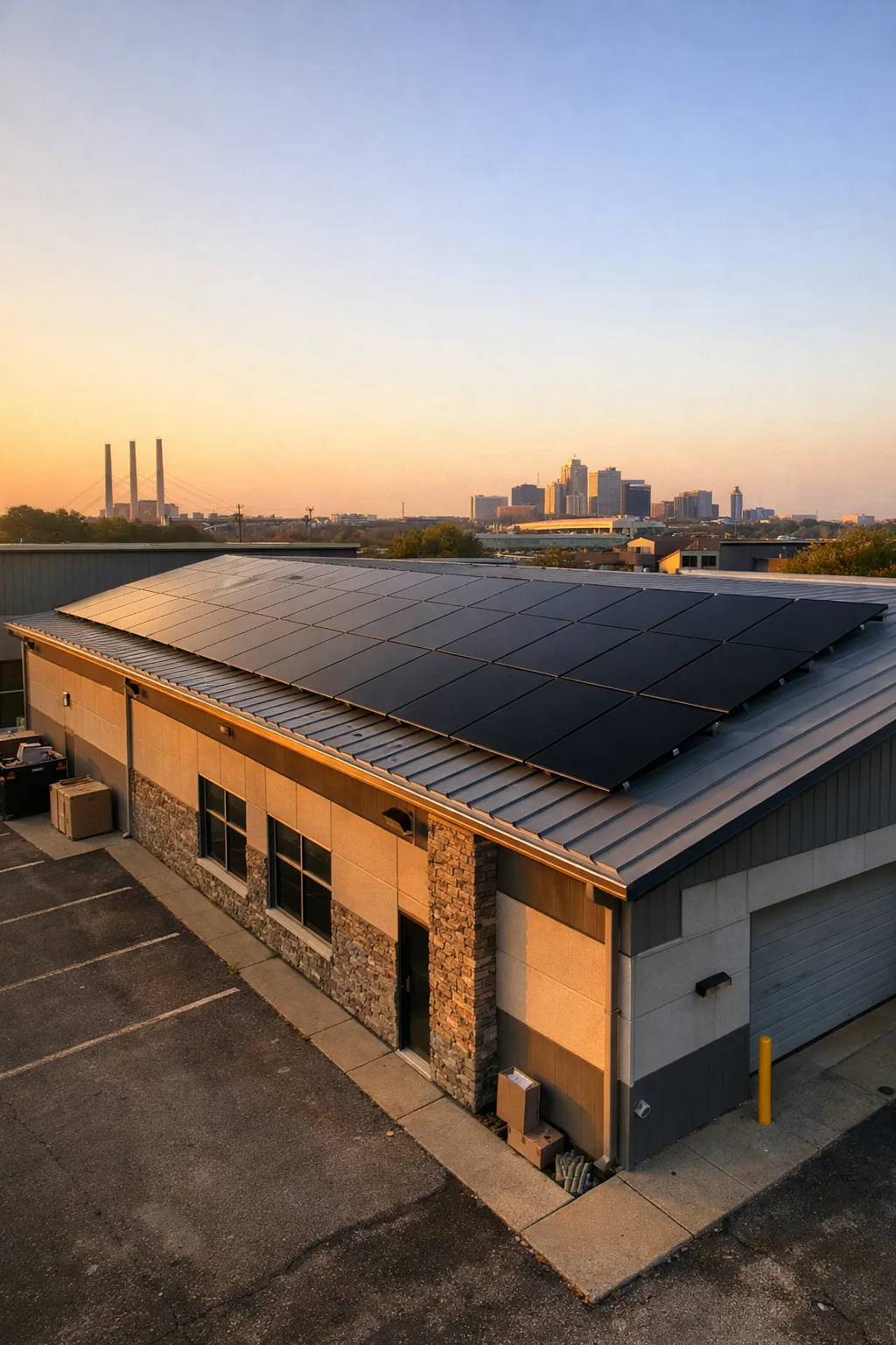 solar panels on a roof