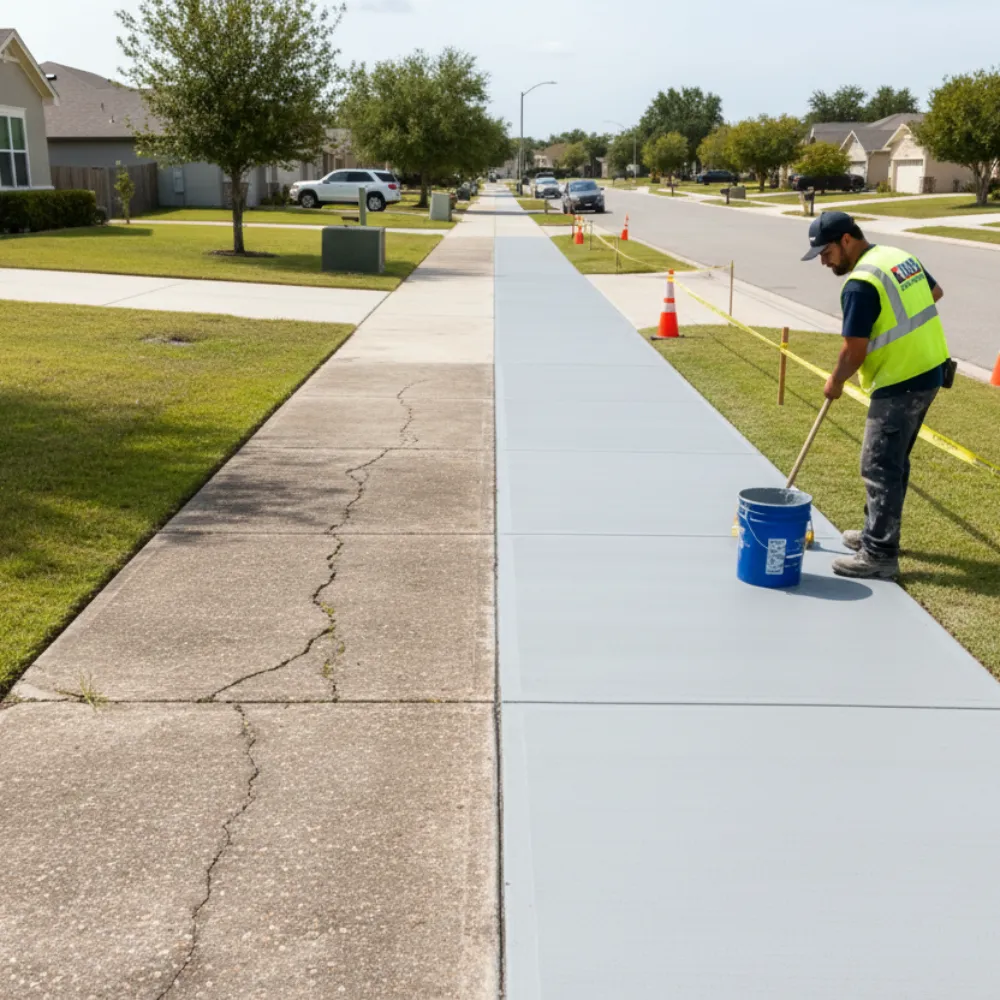 Sidewalk Concrete Resurfacing in Whitby