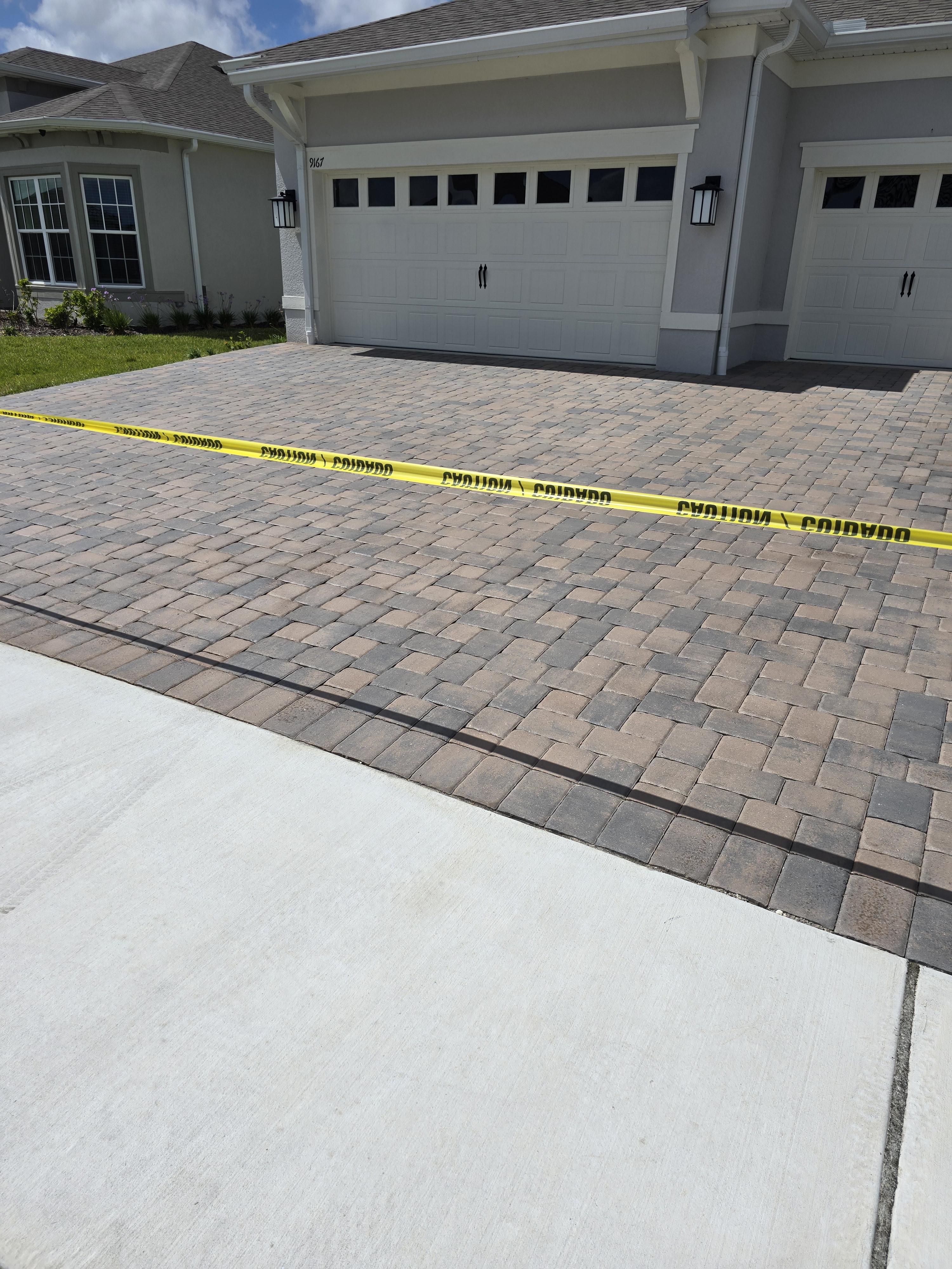 Pool deck before and after pressure washing in Titusville FL
