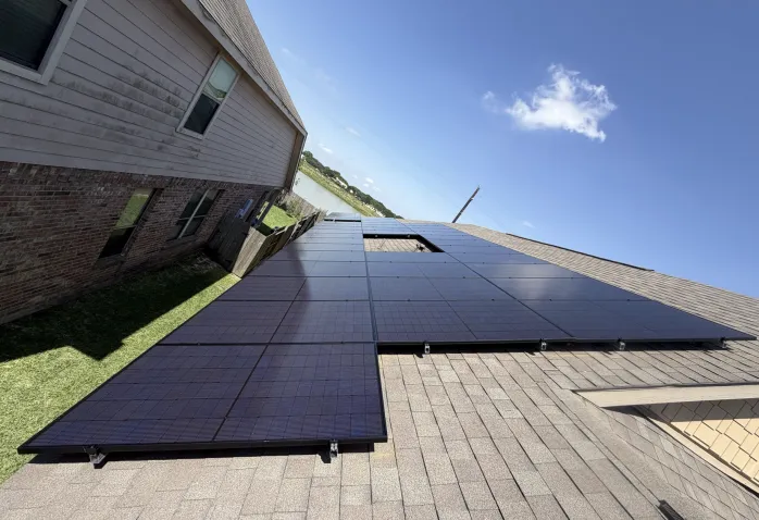 Terra solar panels on a sunny day.