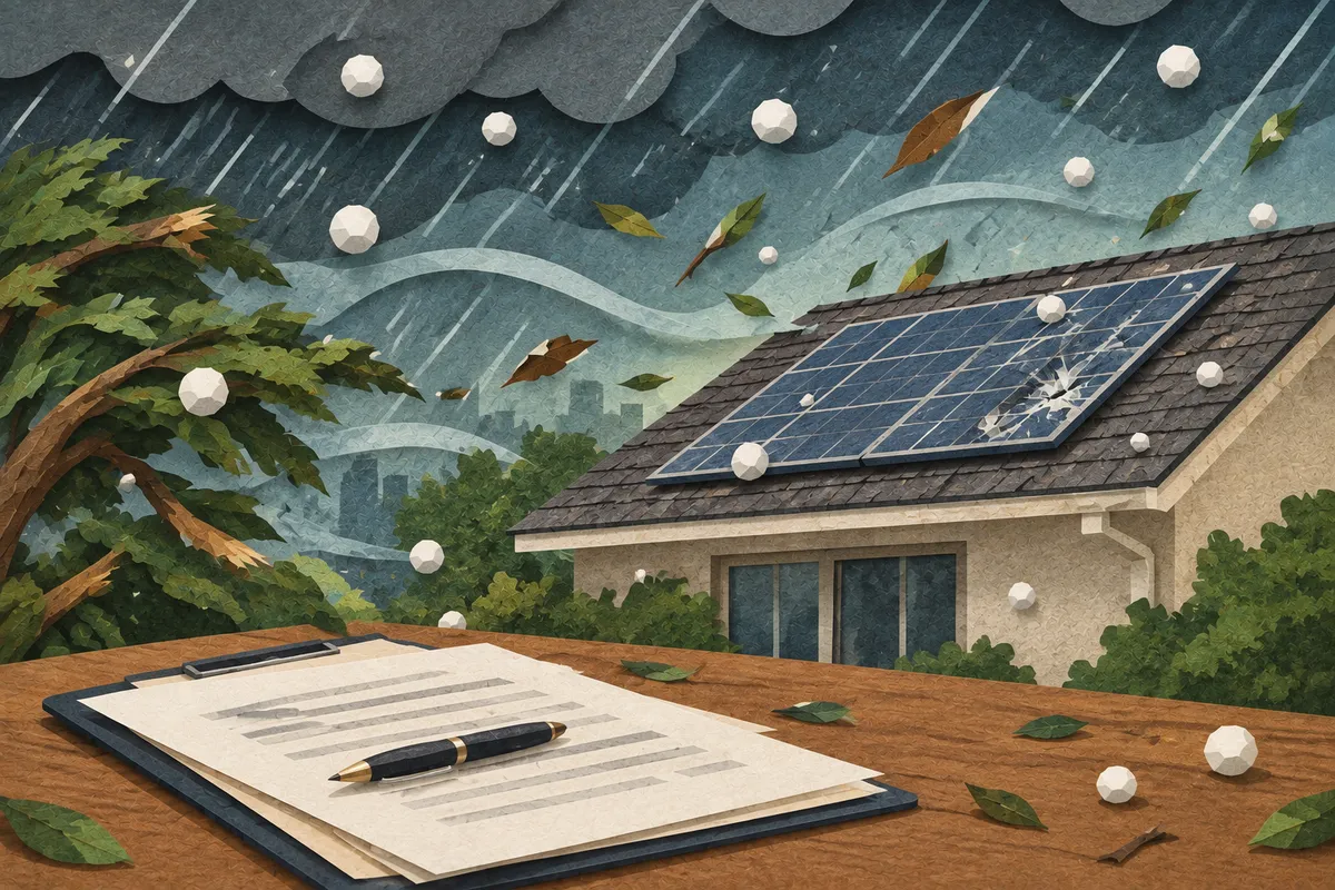 Insurance, hail and solar panels.