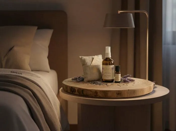 Bundle del Sistema OFF disposto su un comodino con luce serale