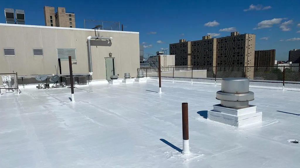 Professional Silicone Roof Coating Application