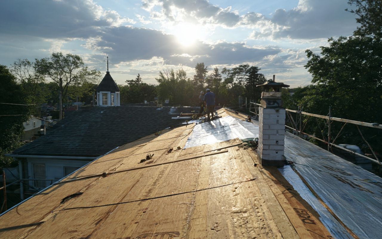 ice and water shield protection for asphalt shingle roof replacement in Port Chester