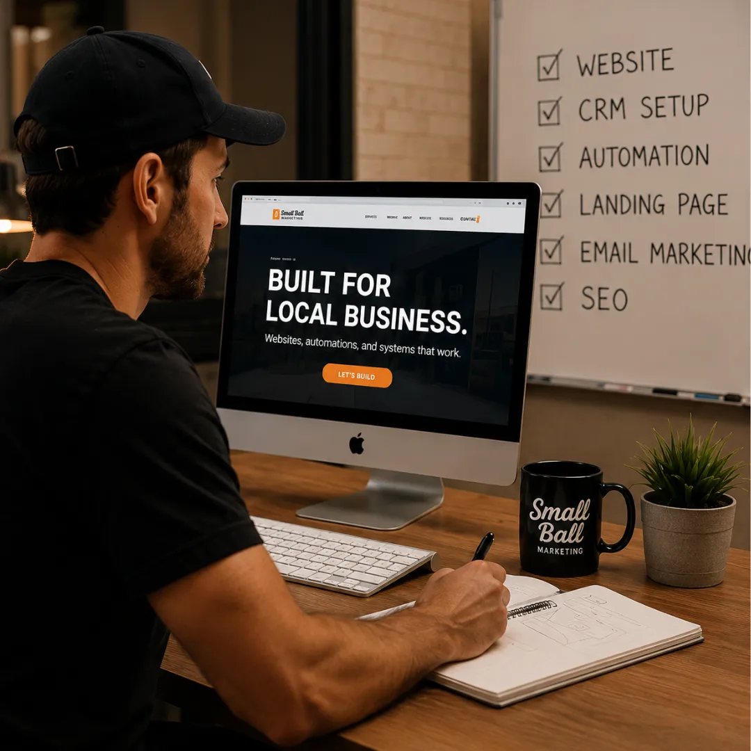 Web designer creating a website for New Jersey business