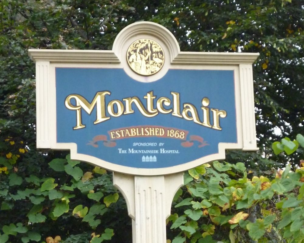 Montclair New Jersey Town sign