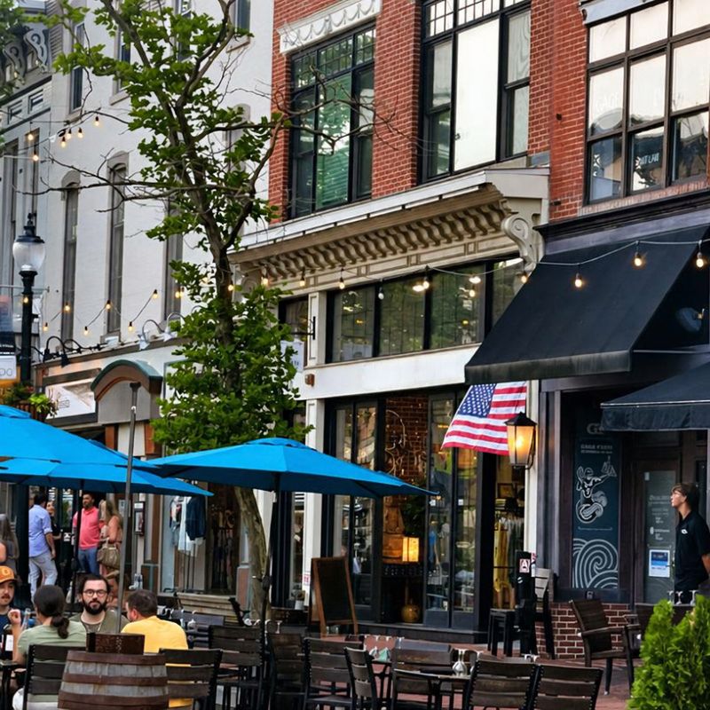 Sunday brunch outdoors in Red Bank, NJ