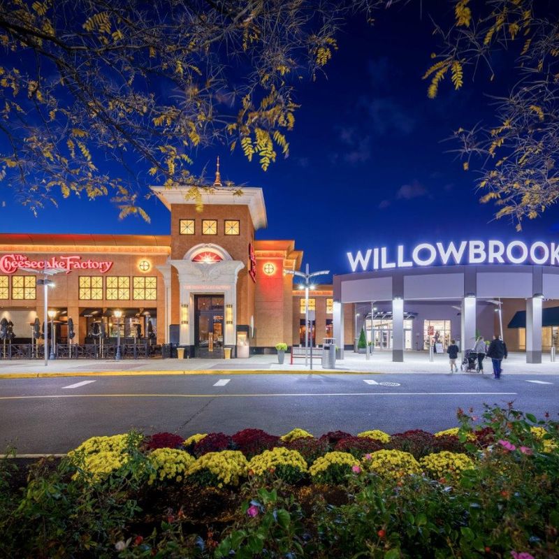View of Willowbrook Mall in Wayne NJ t night