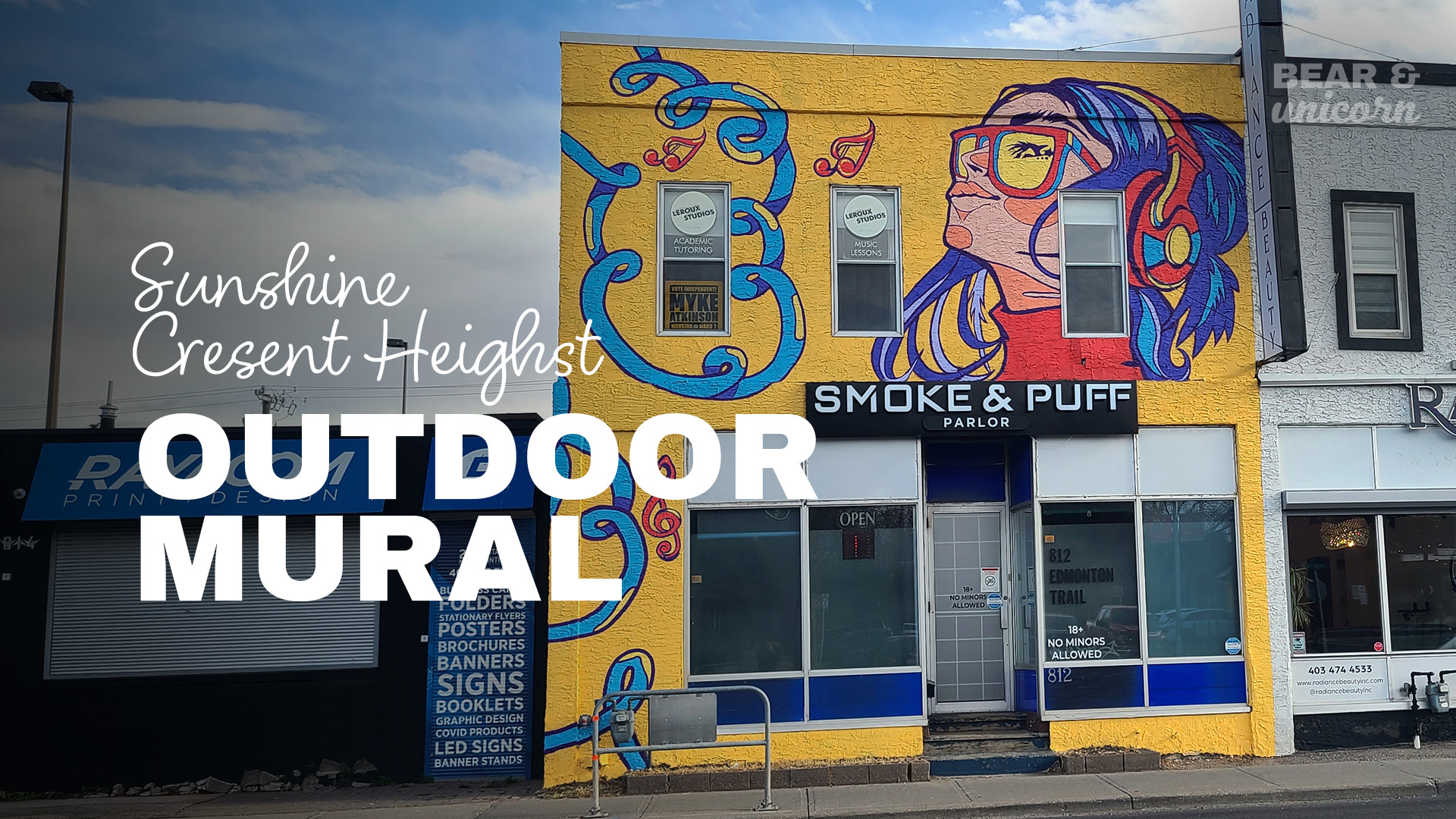 Sunshine Edmonton Trail Outdoor Mural