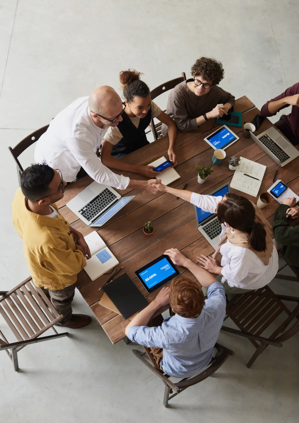 Professional business team discussing credit-building strategies