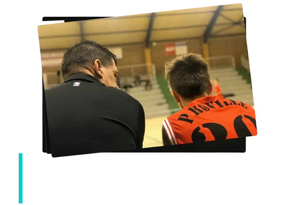 père-coach et son fils 