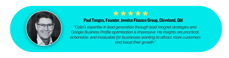 Paul Tongues, Founder, Invoice Finance Group, Cleveland, Qld  