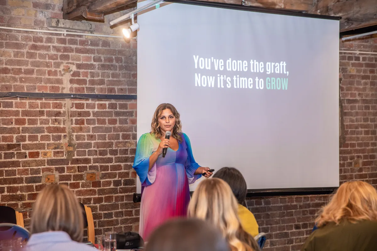 Rochelle Gilburn speaking at a From Graft to Growth event