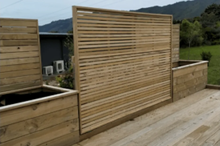 timber decking and fencing outdoor area Levin NZ