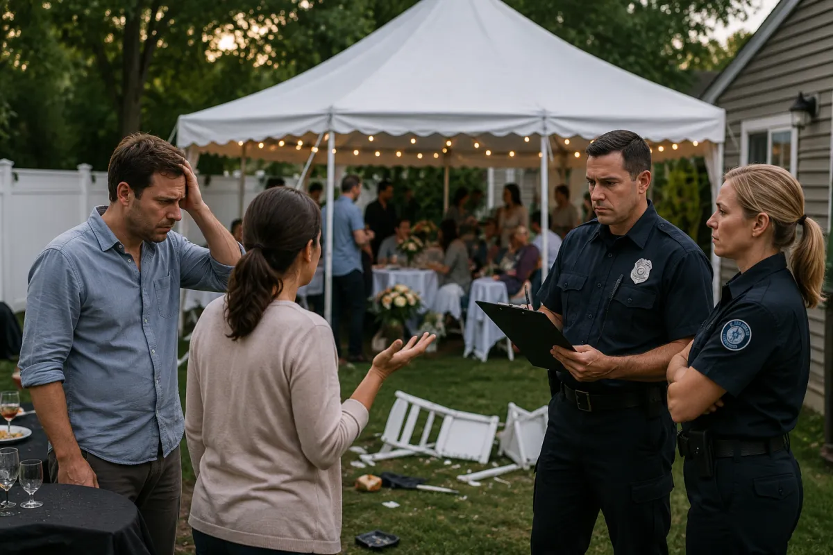 What happens if you skip a permit for your backyard tent event?