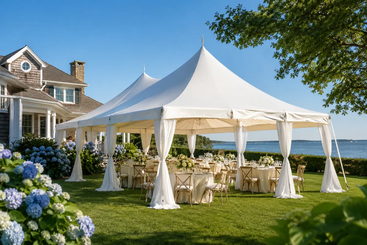 How far in advance should you book a tent for a summer party?