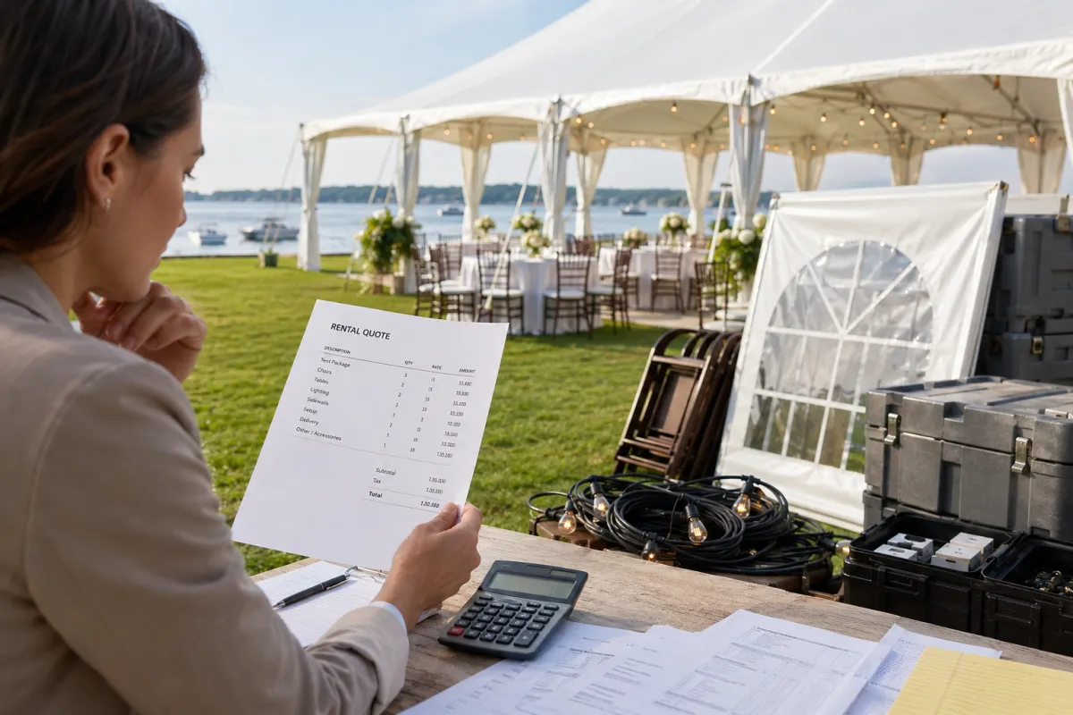 What hidden fees should you watch for in tent rental quotes?