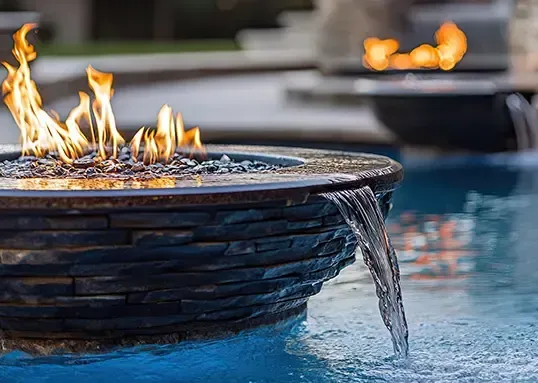 Fire & Water Features for  Year-Round Enjoyment
