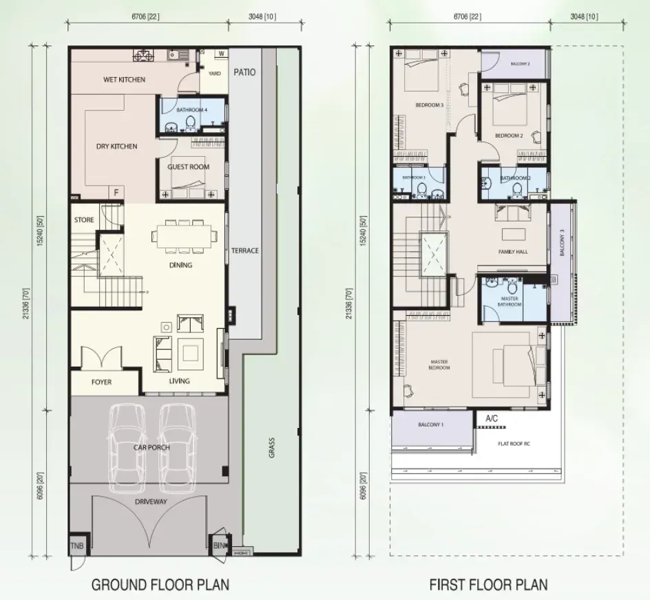 32x70 Riveria Garden Cluster Home