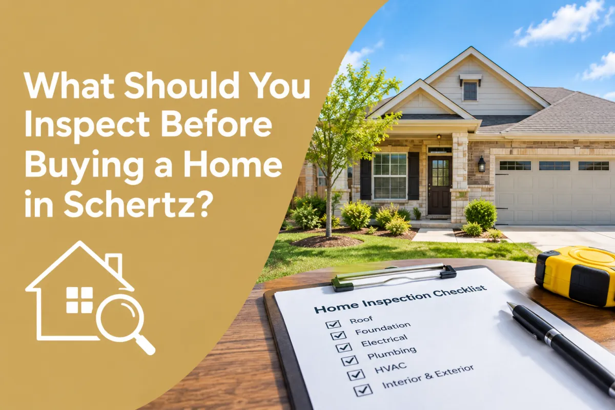 Schertz TX home inspection checklist for buyers working with Realtors