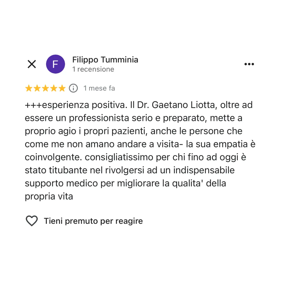 recensione 5 Osteopata ad Agrigento Gaetano Liotta