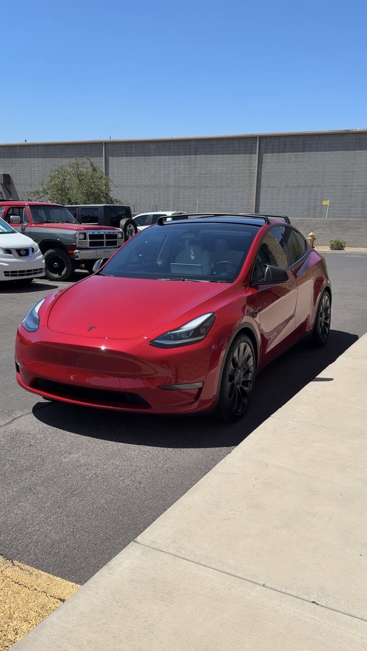 red car with ceramic coating