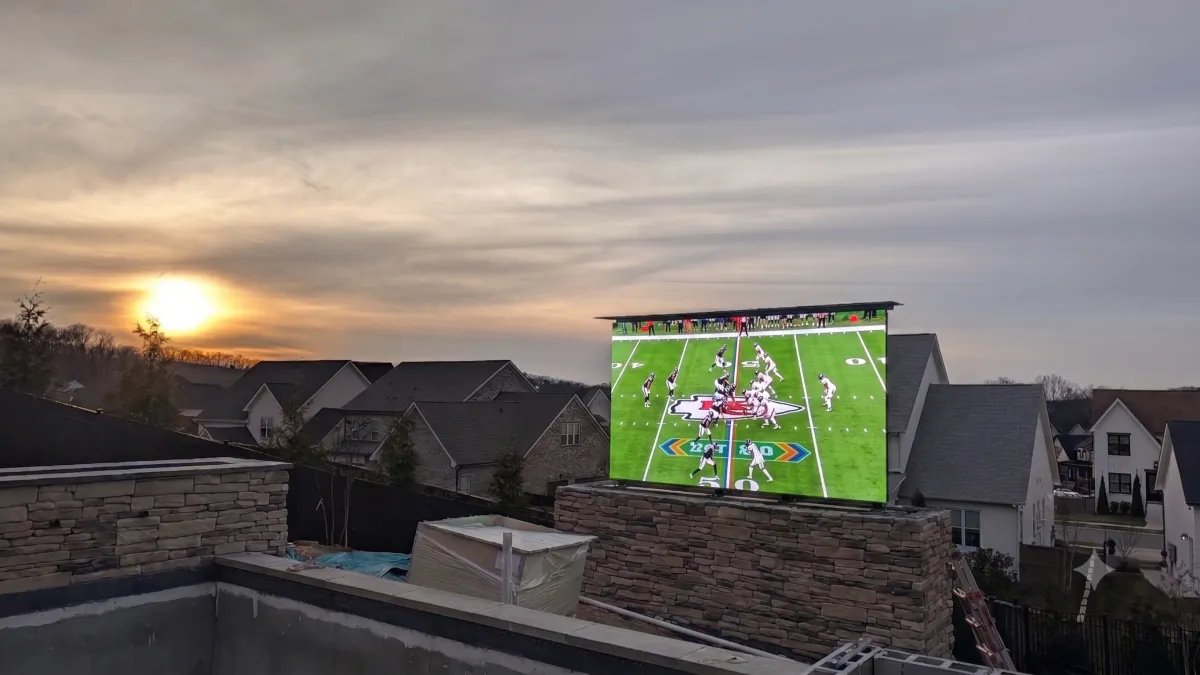 158" Hidden Outdoor TV Installation