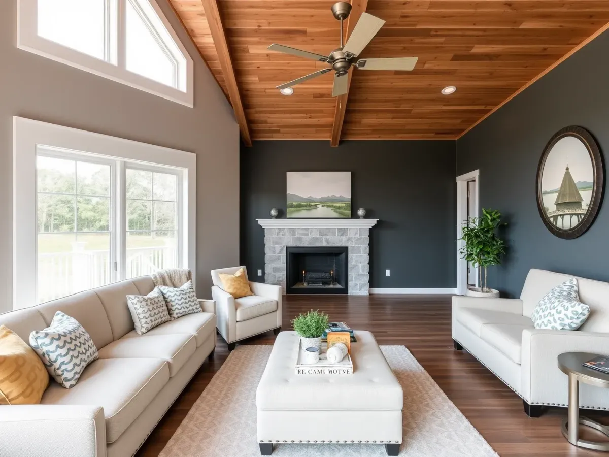 Close-up of a modern Turnkey Construction feature in Morehead City, NC, emphasizing quality finishes.