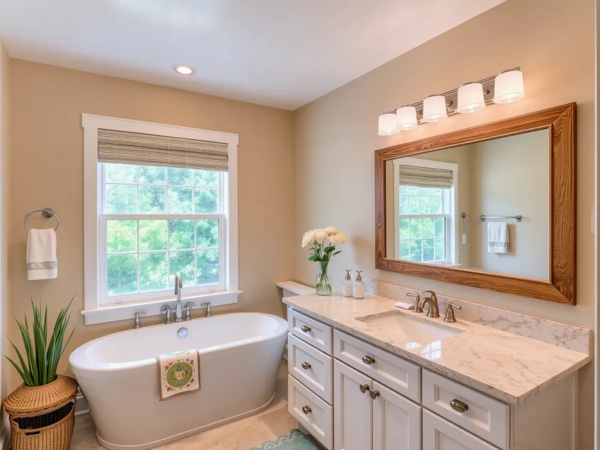 After Bathroom Vanity in Morehead City, NC, featuring enhanced functionality.