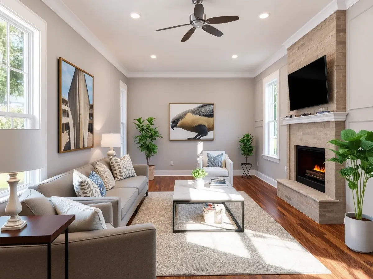 Finished Home Addition project in Morehead City, NC with stylish design.