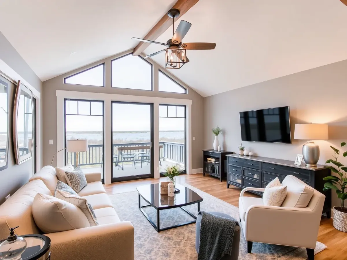 Completed Home Addition in Morehead City, NC with contemporary style.