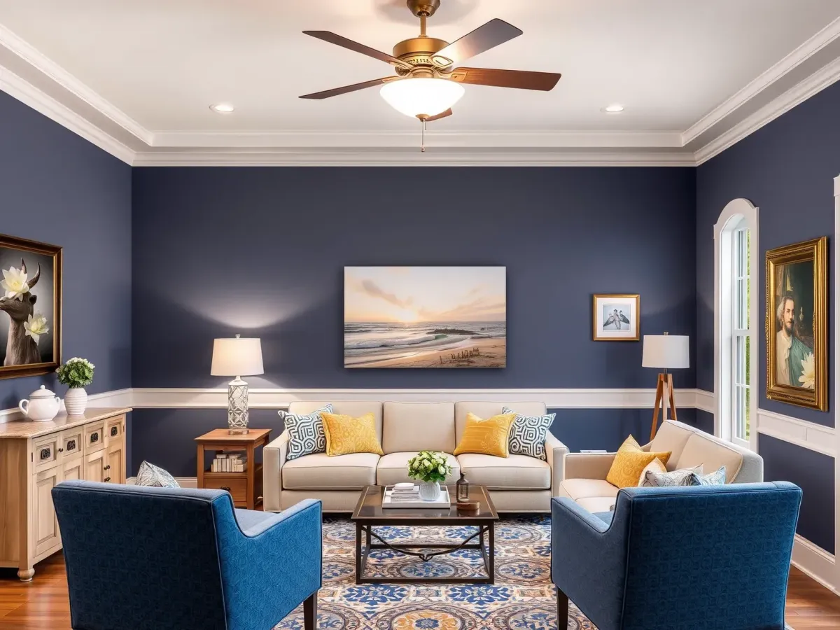 Completed Interior Painting in Morehead City, NC, highlighting professional results.