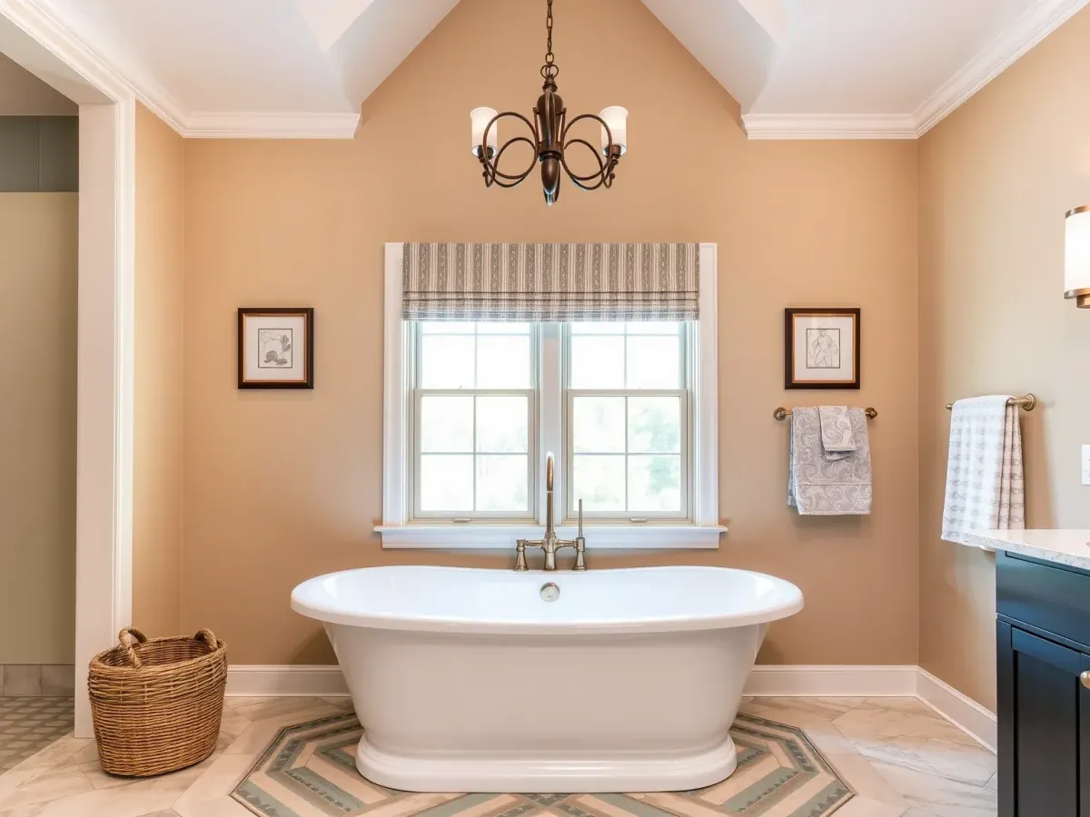 Completed Bathtub Installation in Morehead City, NC with contemporary style.