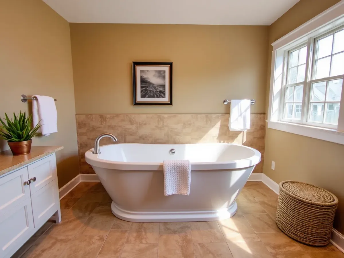 Finished Bathtub Installation project in Morehead City, NC with stylish design.