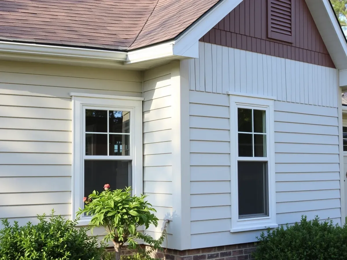 Close-up of a modern Siding Installation feature in Morehead City, NC, emphasizing quality finishes.