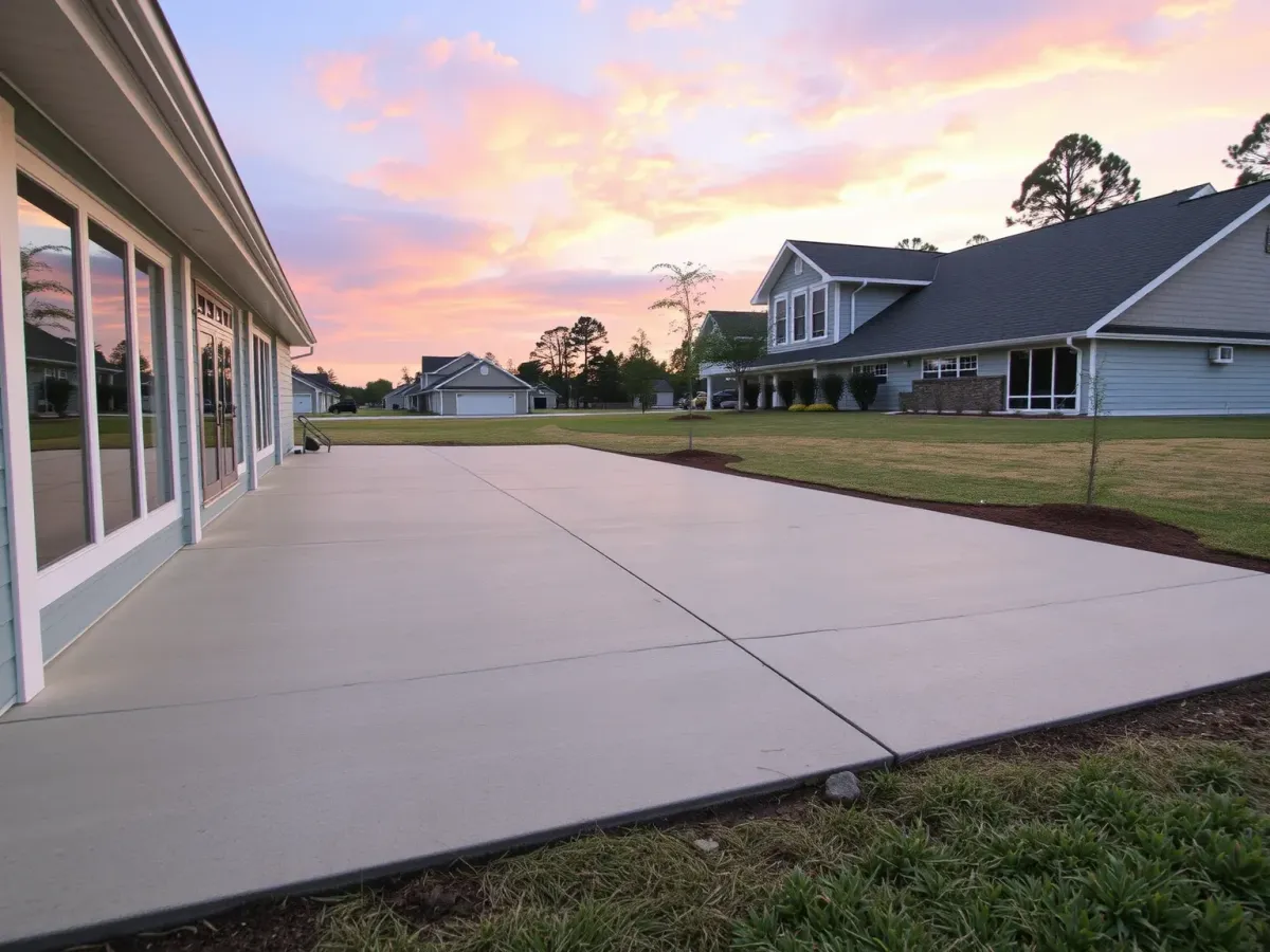 Completed Concrete Services in Morehead City, NC, highlighting professional results.